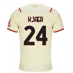 Camisola AC Milan Simon Kjær 24 Equipamento Segundo 2021-2022 Manga Curta